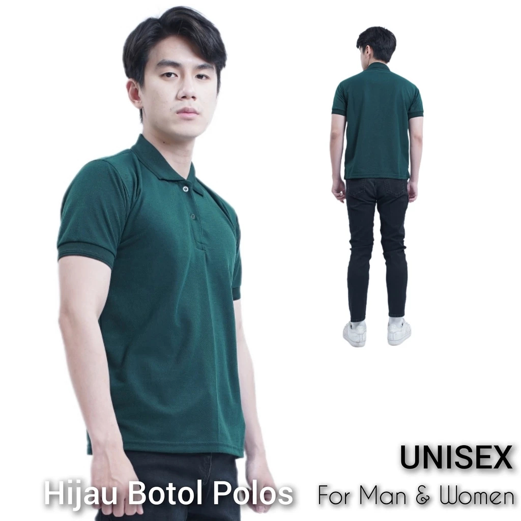 Kaos Polo | Kaos Kerah | Polo Shirt, Hijau Botol