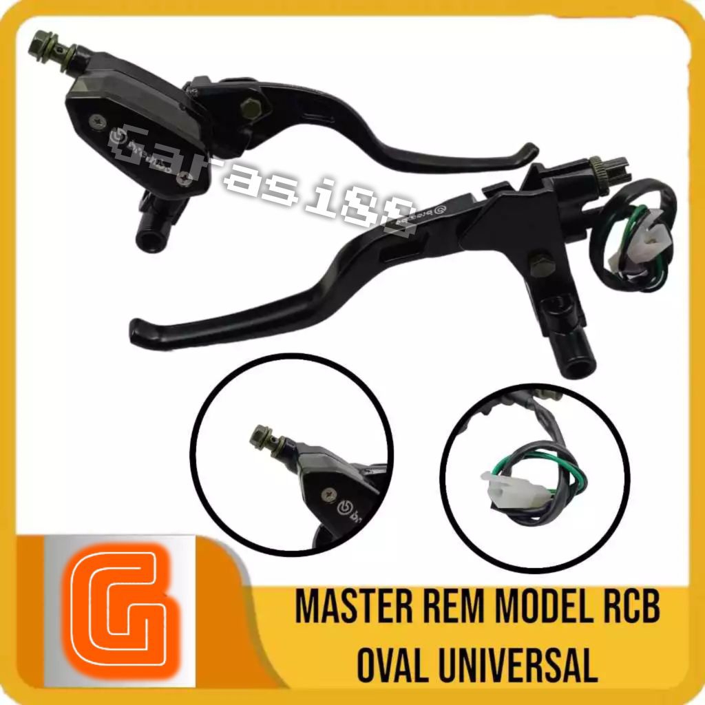 Master rem oval model rcb universal set kiri kanan bisa untuk Beat-Mio-Satria Fu-Tiger-Supra-Jupiter