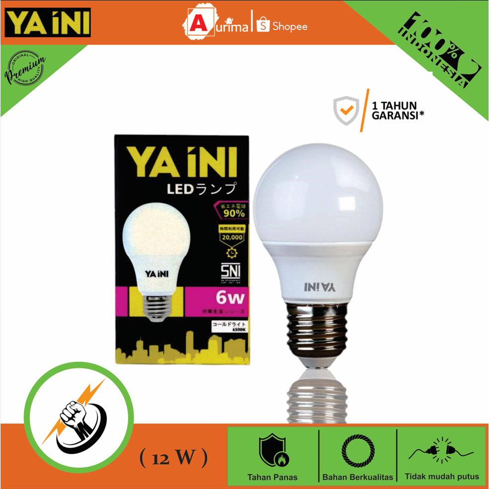 YA INI LAMPU RADIANTLINE LAMPU BOHLAM LEDBULB 12 W PUTIH GARANSI 1 TAHUN