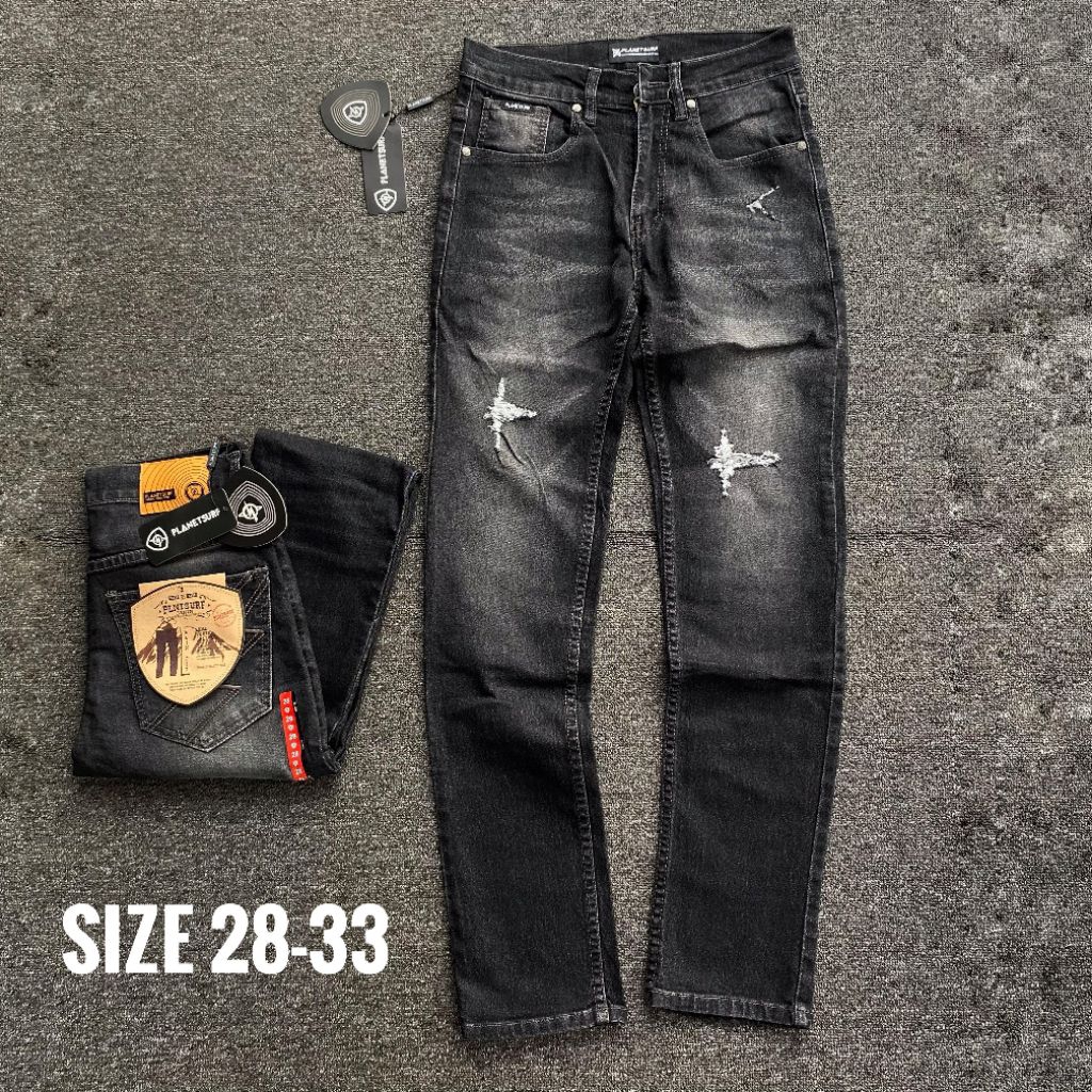Celana Jeans Panjang Cowok Planet Surf Sobek/Ripped Tembus Premium (1)