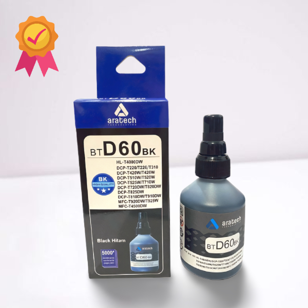 Tinta Aratech Brother D60BK Black Category : Tinta Printer