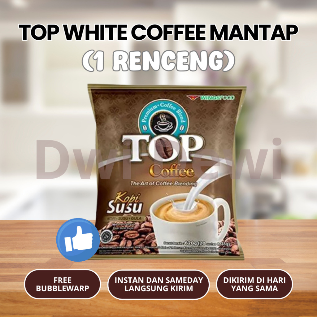 

TOP WHITE COFFE - KOPI SUSU - 1 RENCENG (ISI 10 PCS)