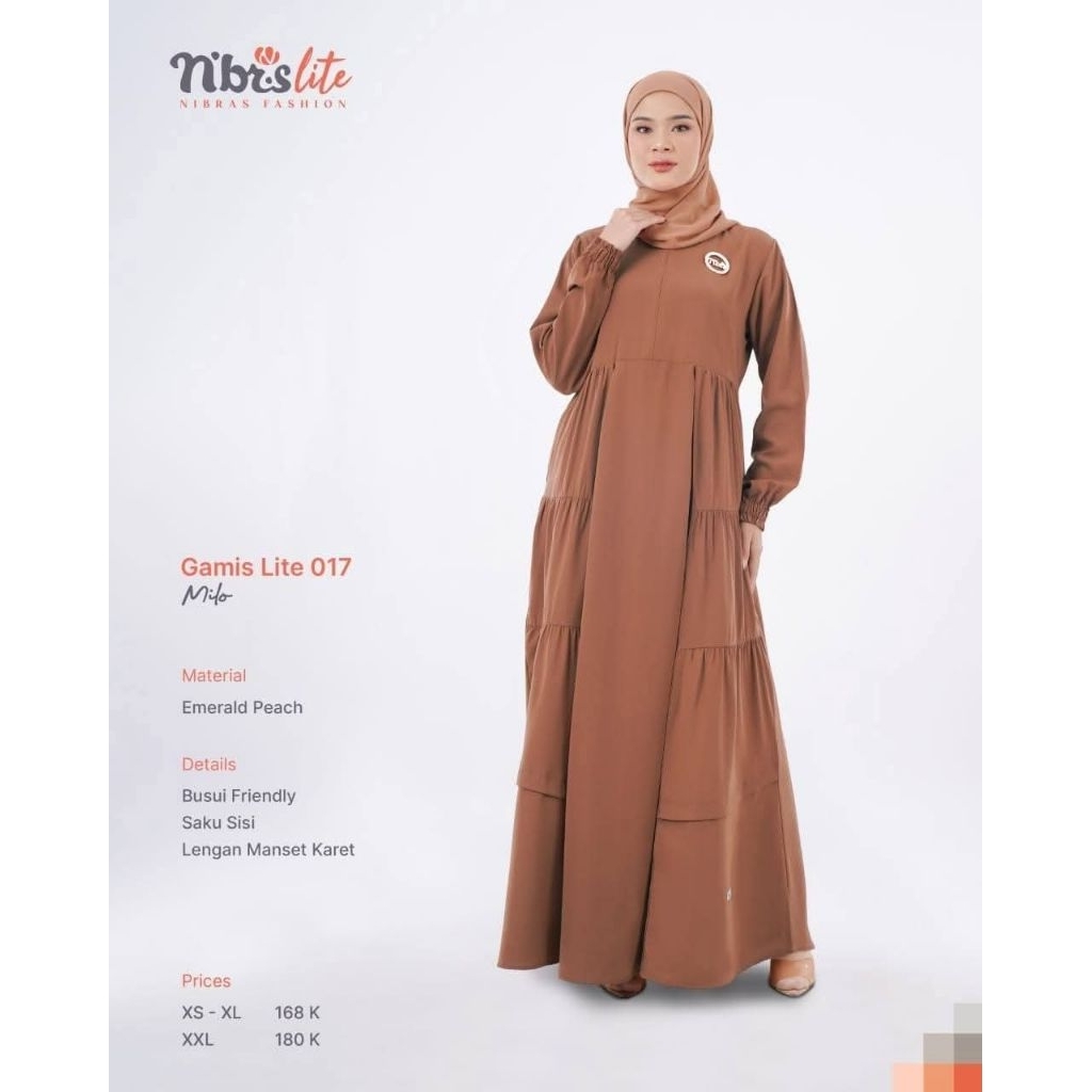 gamis lite 017 milo/gamis nibras/gamis nibras milo