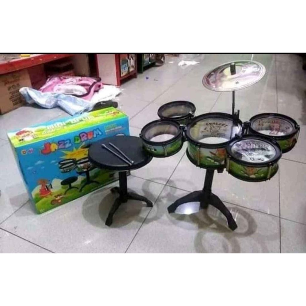 drumband set anak isi 5pcs dan kursi.