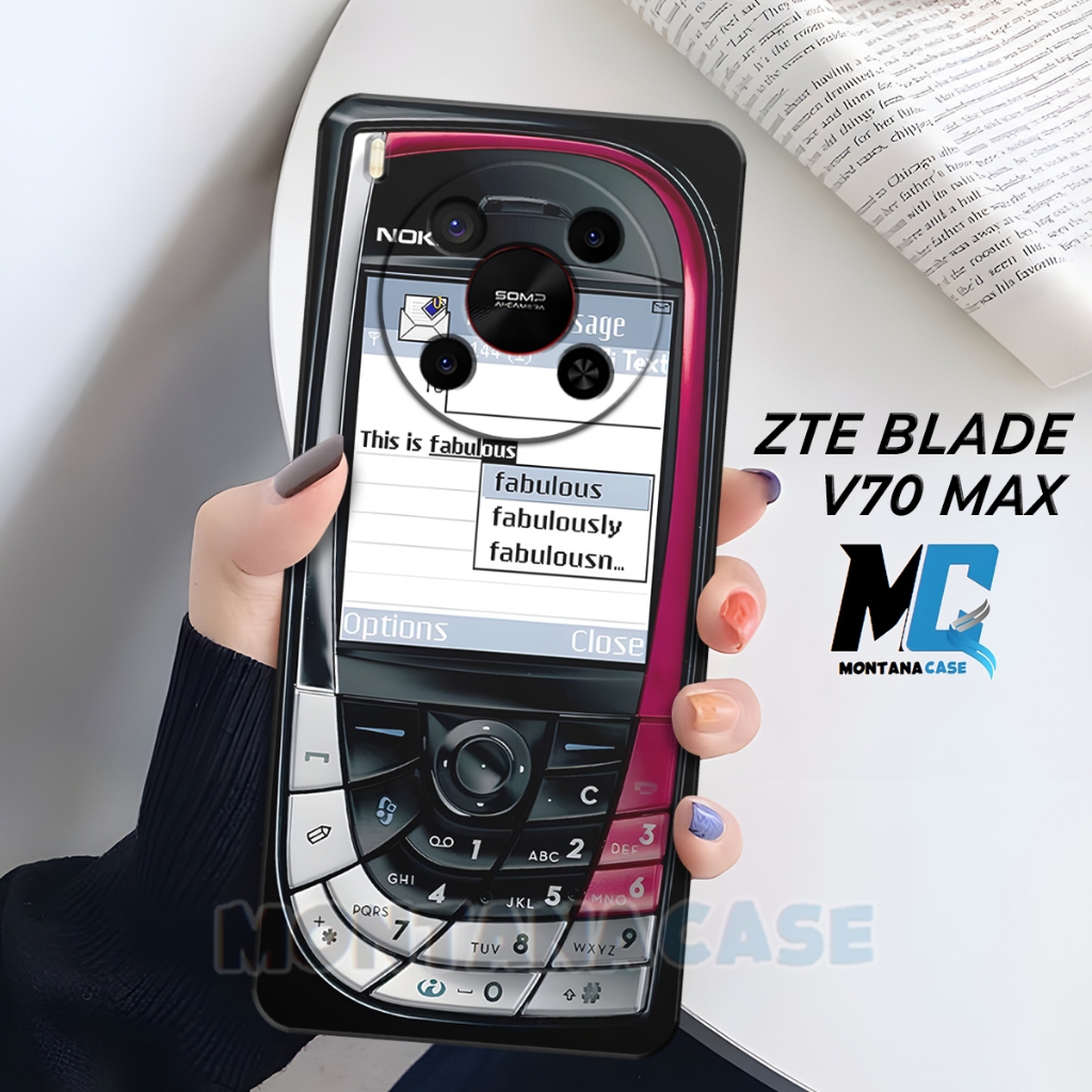 MONTANA - Softcase ZTE Blade V70 Max 4G - Casing Macaron Silikon UV Printing Motif HP Jadul - Case A