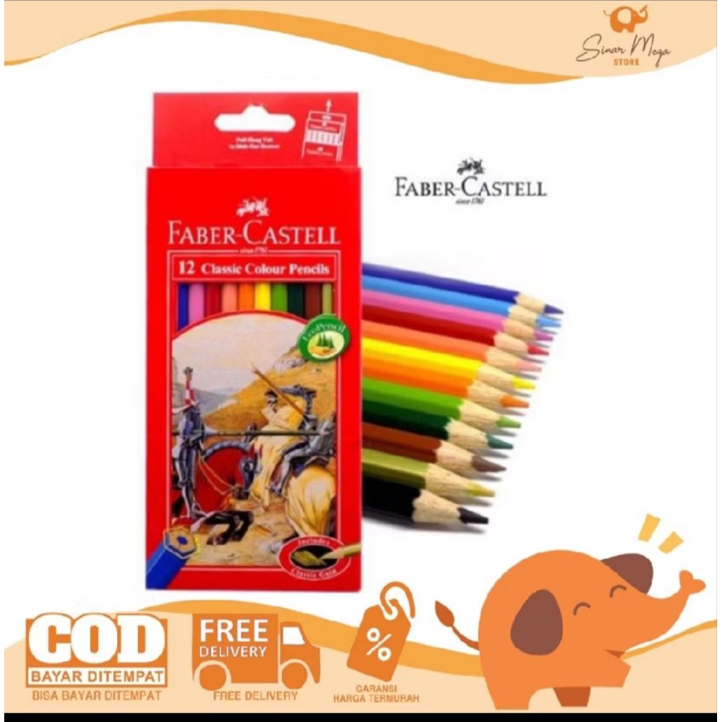

Pensil warna Faber Castell isi 12 pcs