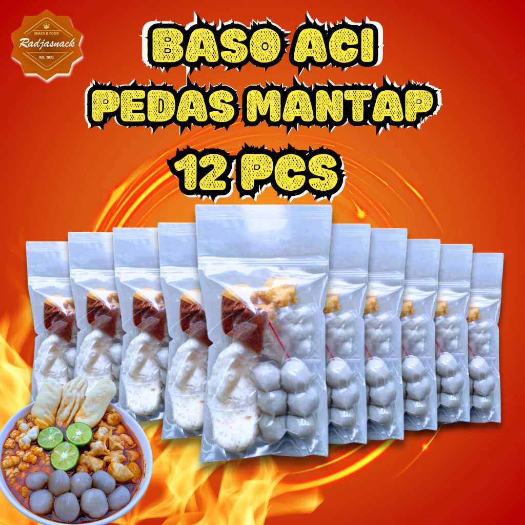 

BASO ACI 12 PCS KUAH PEDAS MANTAP RADJASNACK