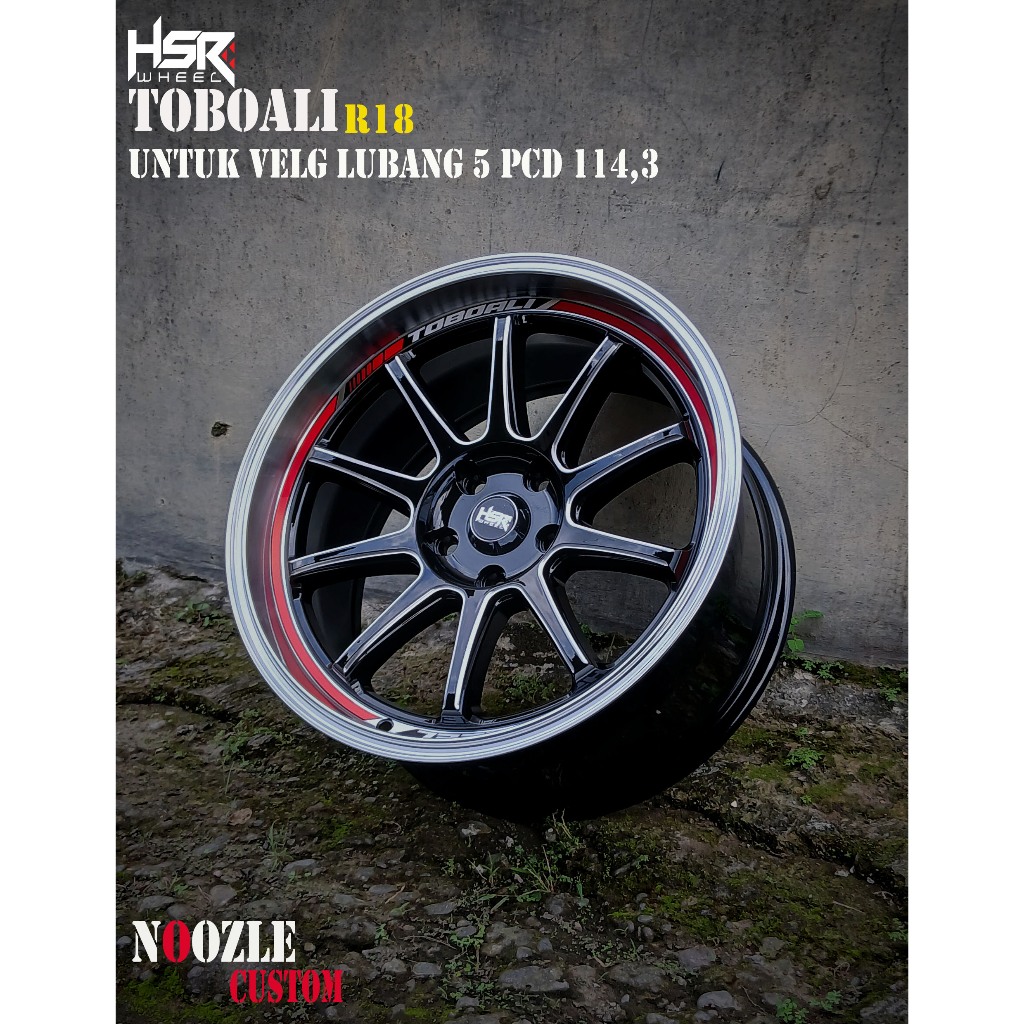 Velg Racing Ring 18 Lubang 5 Type HSR Toboali Pelek Mobil innova Xpander Crv R18