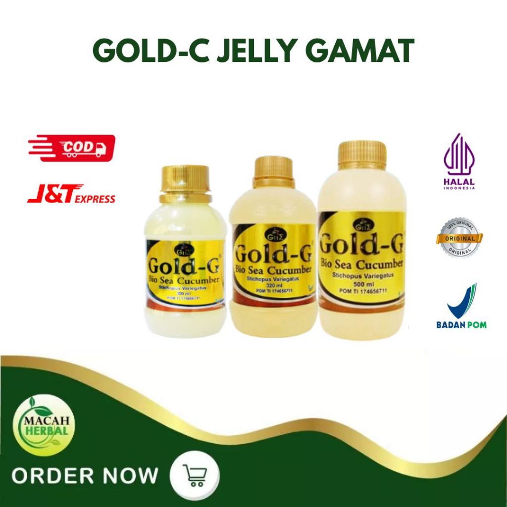 GOLD-G/JELLY GAMAT GOLD G 100 ML/320ML/500ML/GOLD-G BIO SEA CUCUMBER