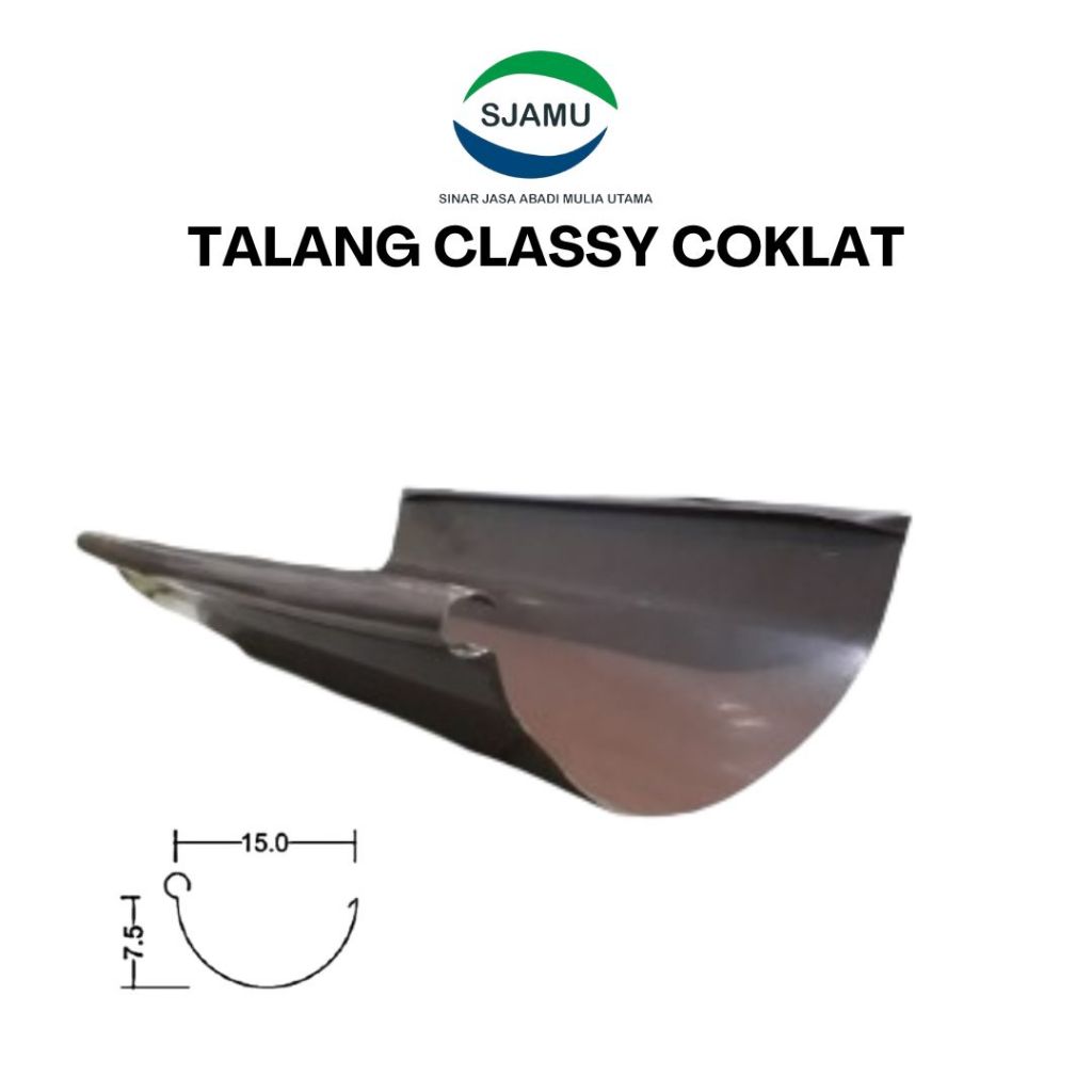 Talang Air Rumah (SJAMU Talang Metal) Talang Classy Coklat