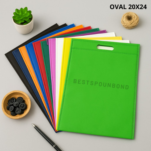 

Tas Spunbond Oval uk 20x25 eGoodybag /Tas Hajatan/ 70 GSM Polos