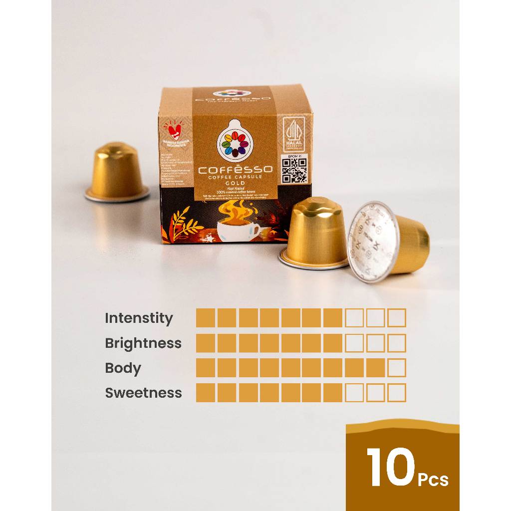 

Coffesso Capsule Gold 10s – Kopi Kapsul