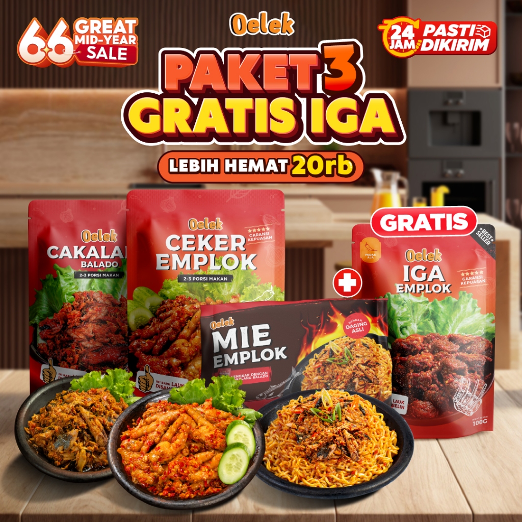

Cpt10- [Beli 3 Gratis 1 Iga] Oelek Promo Spesial Gratis IGA 1 Pouch isi Lauk Cumi Cabe Ijo / Ceker