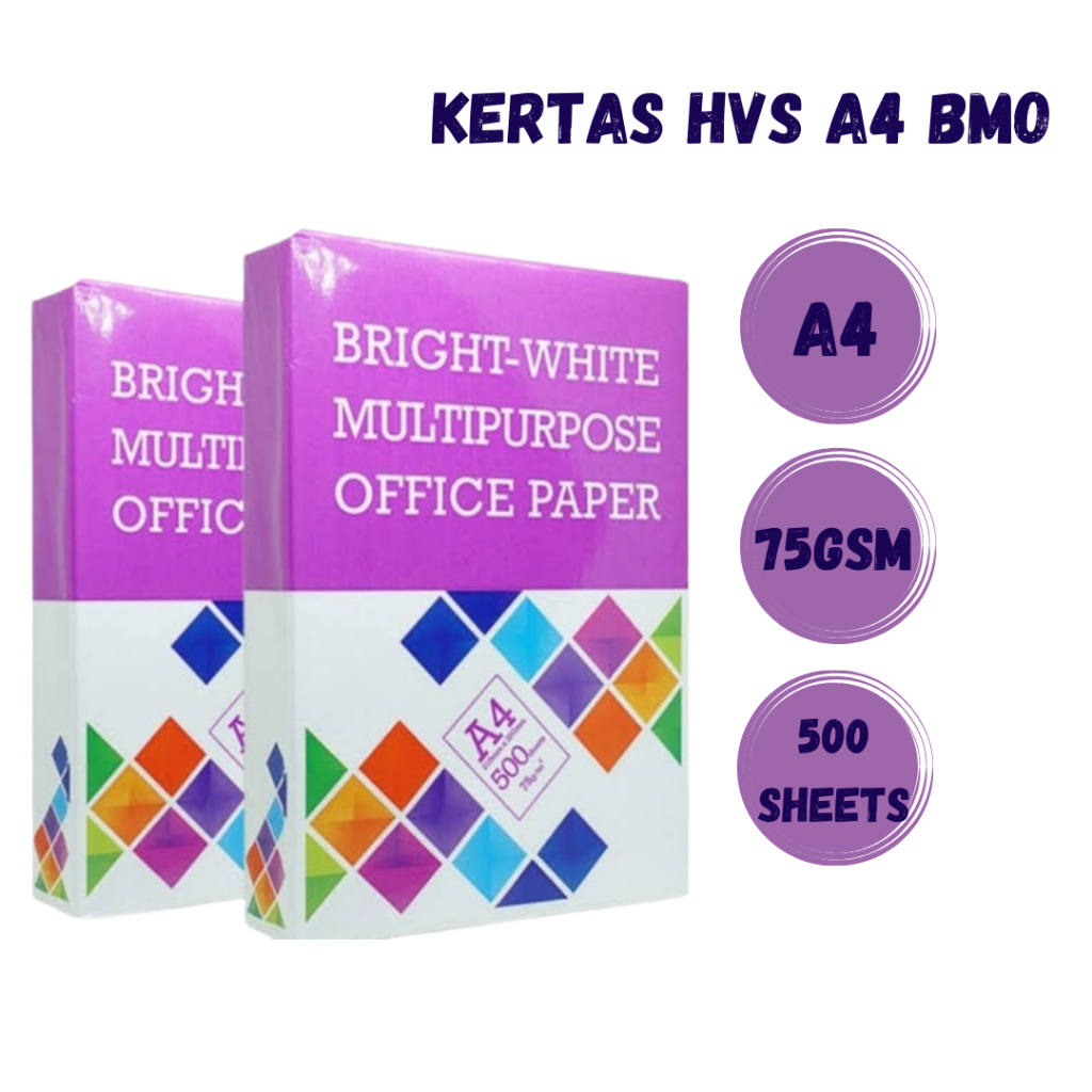 

Kertas HVS BMO A4 75 Gsm / Kertas BMO A4