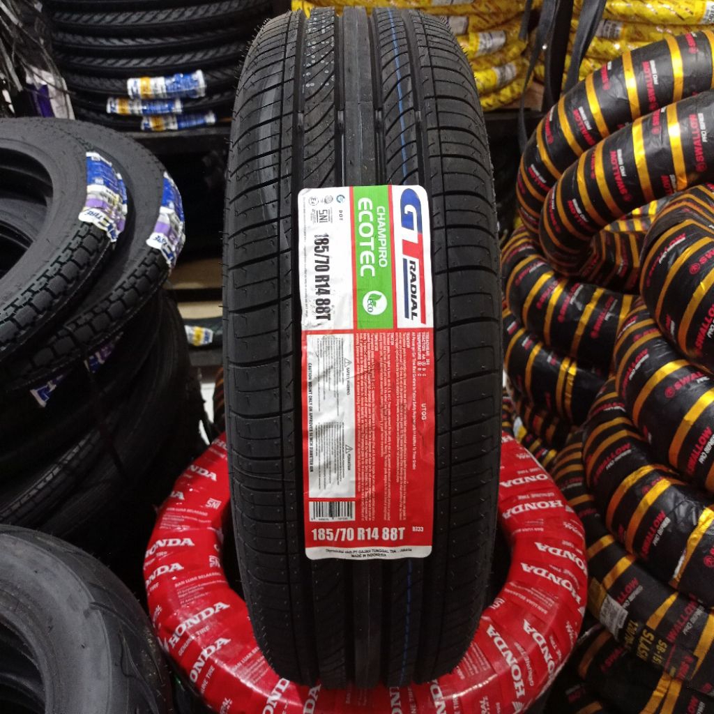 BAN GT RADIAL 185/70 R14 CHAMPIRO ECOTEC ORIGINAL 100%
