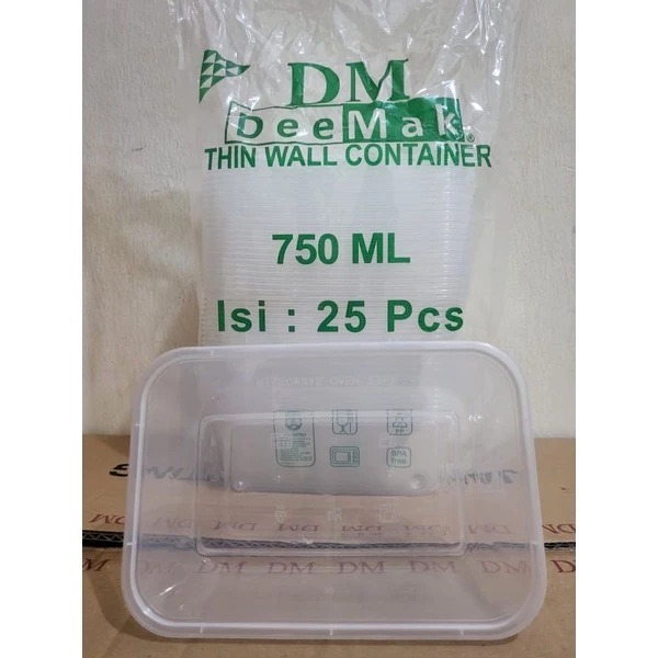 THINWALL DM thinwall DM 750 ml REC /kotak ISI 25PCS