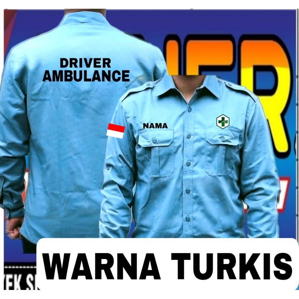 Kemeja driver ambulance baju driver ambulance seragam driver ambulance Pdh driver ambulance kemeja k