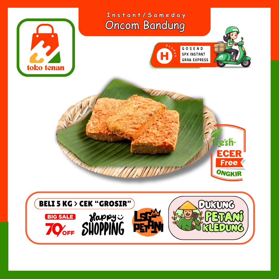 

Tokotenan // Oncom Merah (ASLI) Bandung Fresh / Frozen -- Sayur Gunung Ecer (H)