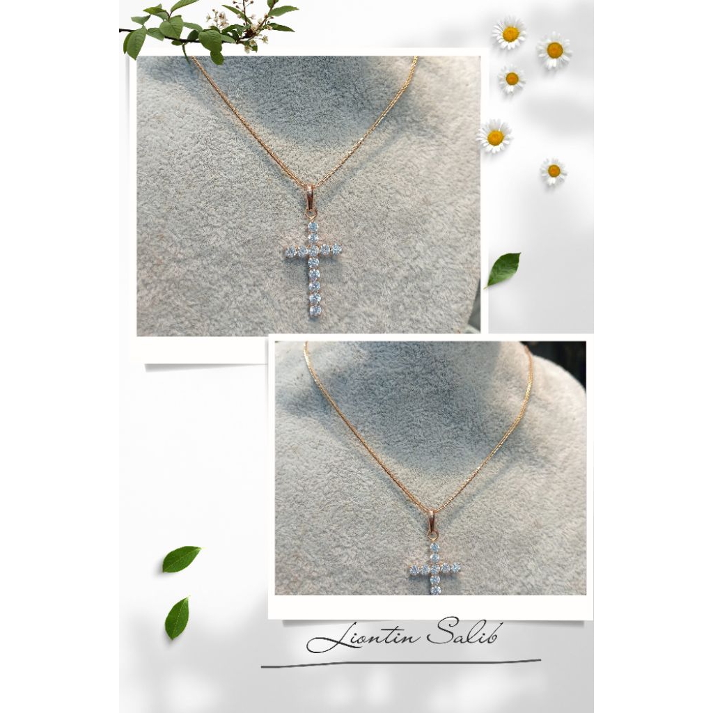 KALUNG ITALY & LIONTIN SALIB MATA PUTIH