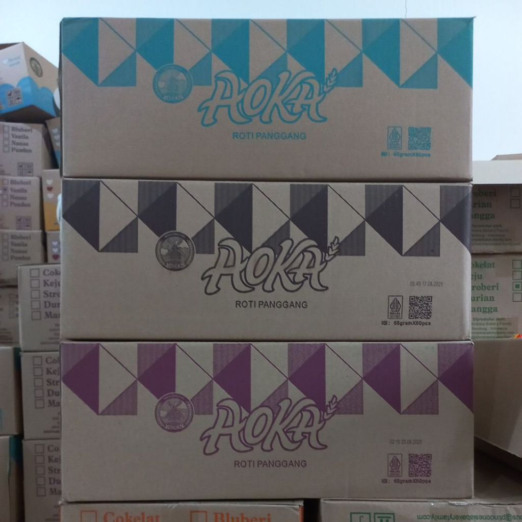 

Aoka Roti Panggang 1 dus isi 60pcs/Roti Lembut / Roti enak / Roti Viral