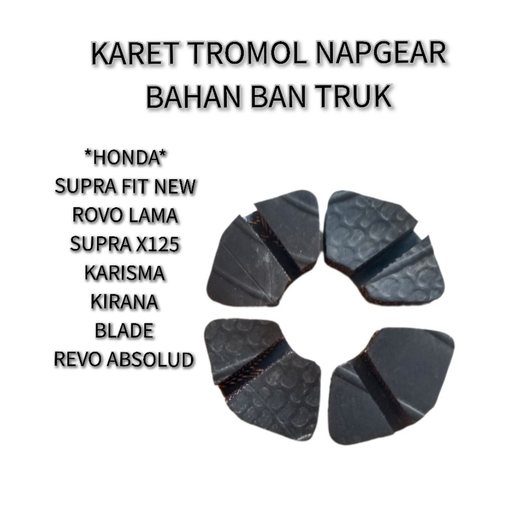 karet tromol belakang/bantalan gear/bahan ban truck/untuk motor SUPRA FIT NEW/REVO/SUPRA X125/KARISM