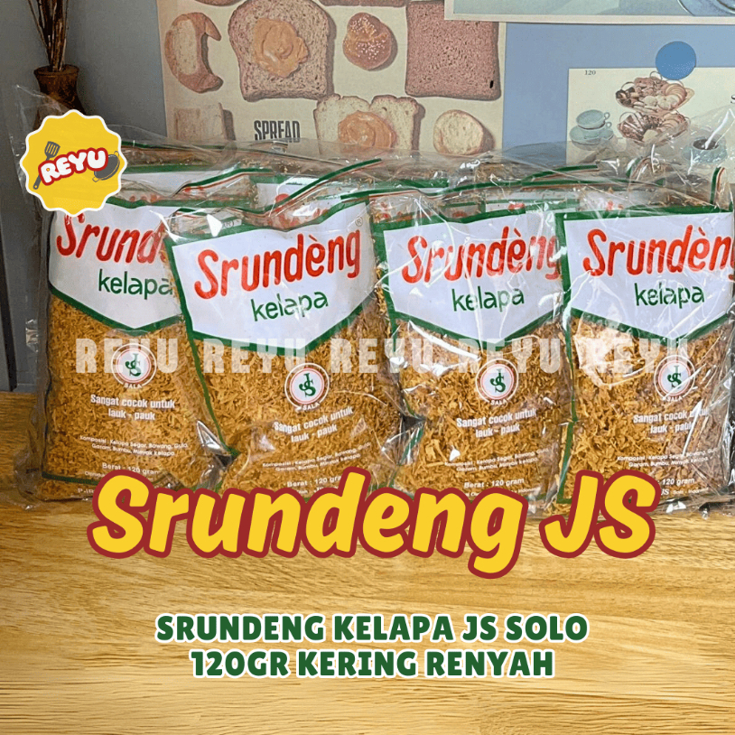 

REYU 1 LUSIN SRUNDENG KELAPA JS KHAS SOLO 120Gr KERING RENYAH SERUNDENG SALA OLEH-OLEH MURAH