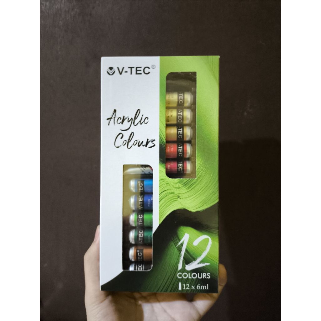 

V-TEC Acrylic Colours free kuas kecil