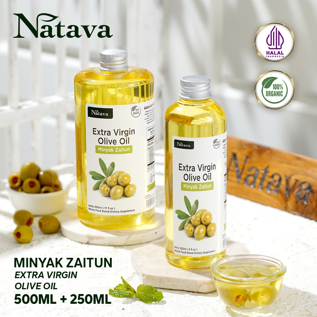 

Natava Virgin Olive Oil Premium 100% EVOO Minyak Zaitun Extra Virgin Olive Oil Organik