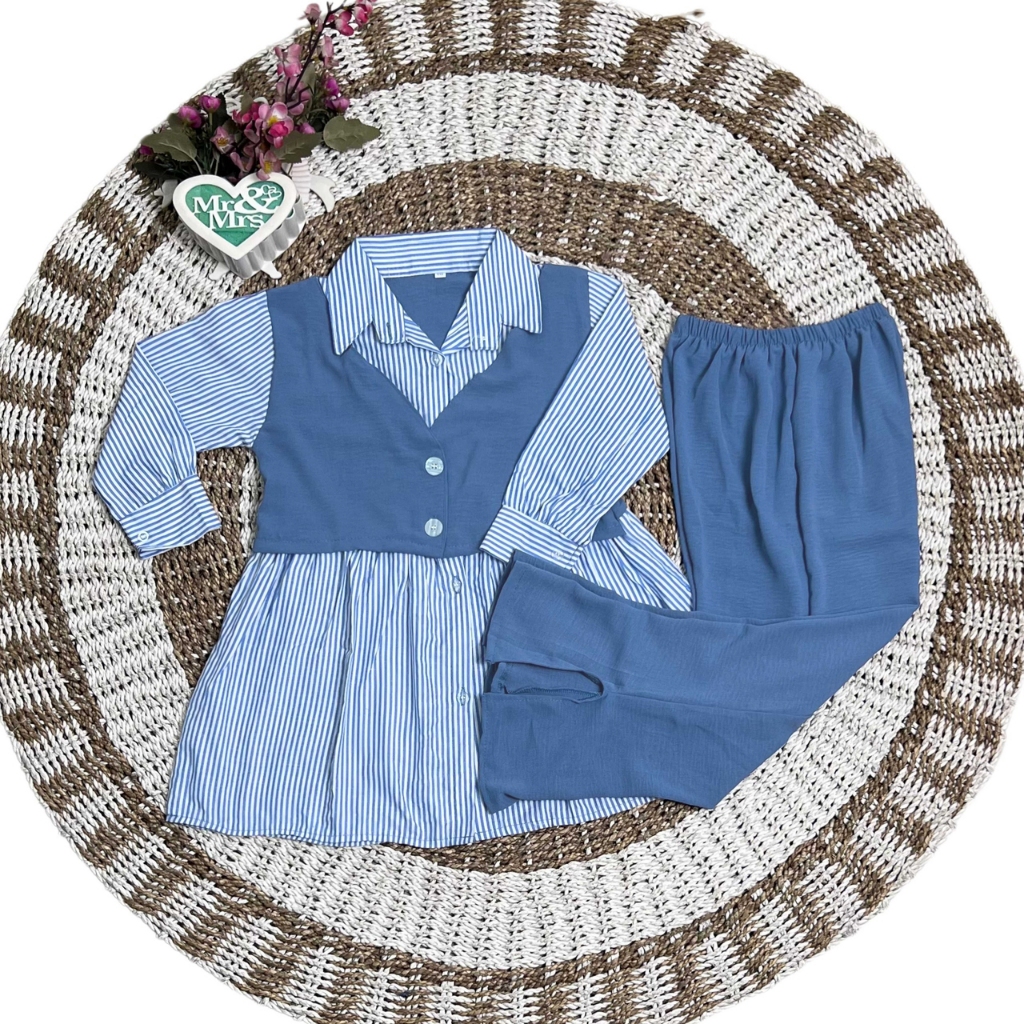 Baju Lebaran Anak Perempuan 2026 Gamis Kid Umur 4 7Tahun One Set Viral 1 6Th Set Hijab Bayi Muslimah