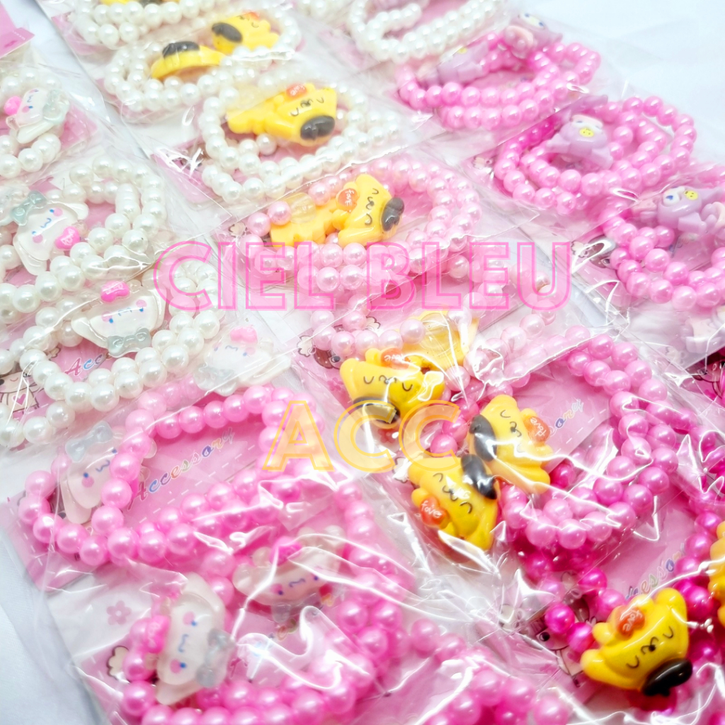 Set 2 Gelang Mutiara Kembar Kartun Anak Premium