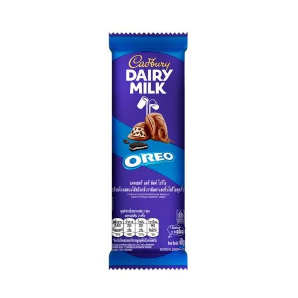 

Cadburry Dairy Milk Oreo 60gr