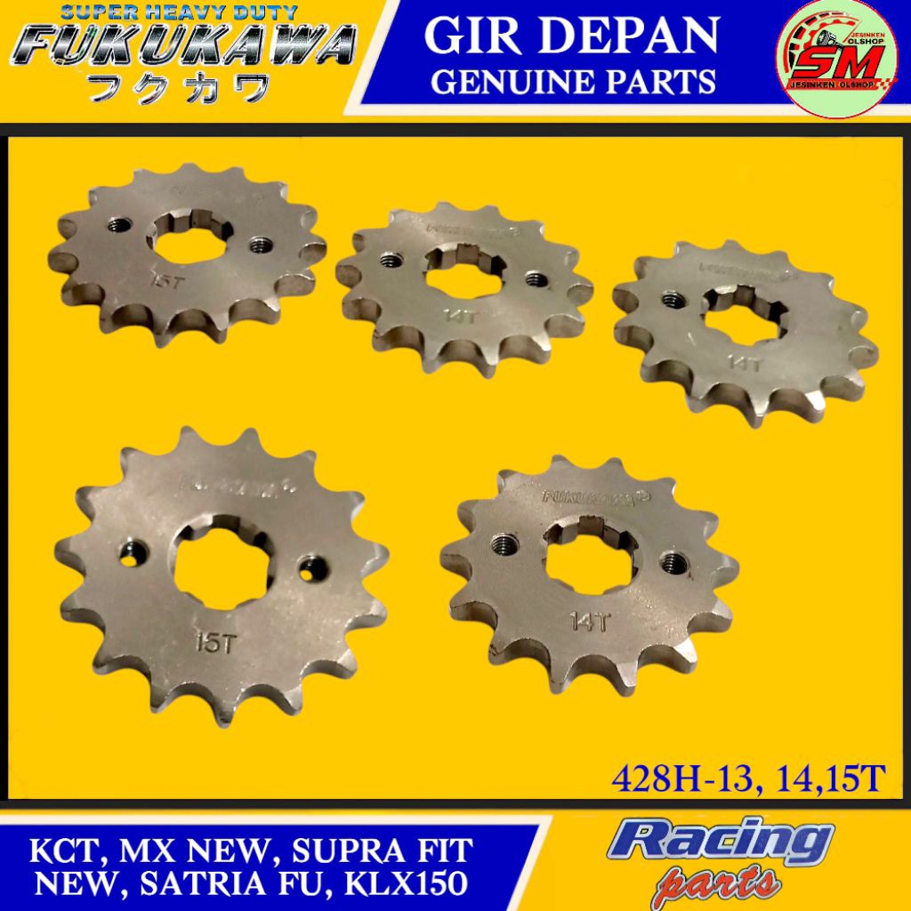 Gear Depan Honda Megapro, New, Sonic, Verza, Cb150/r Cs1,Cbr150r,KCT / Satria Fu,Jupiter mX new,Supr