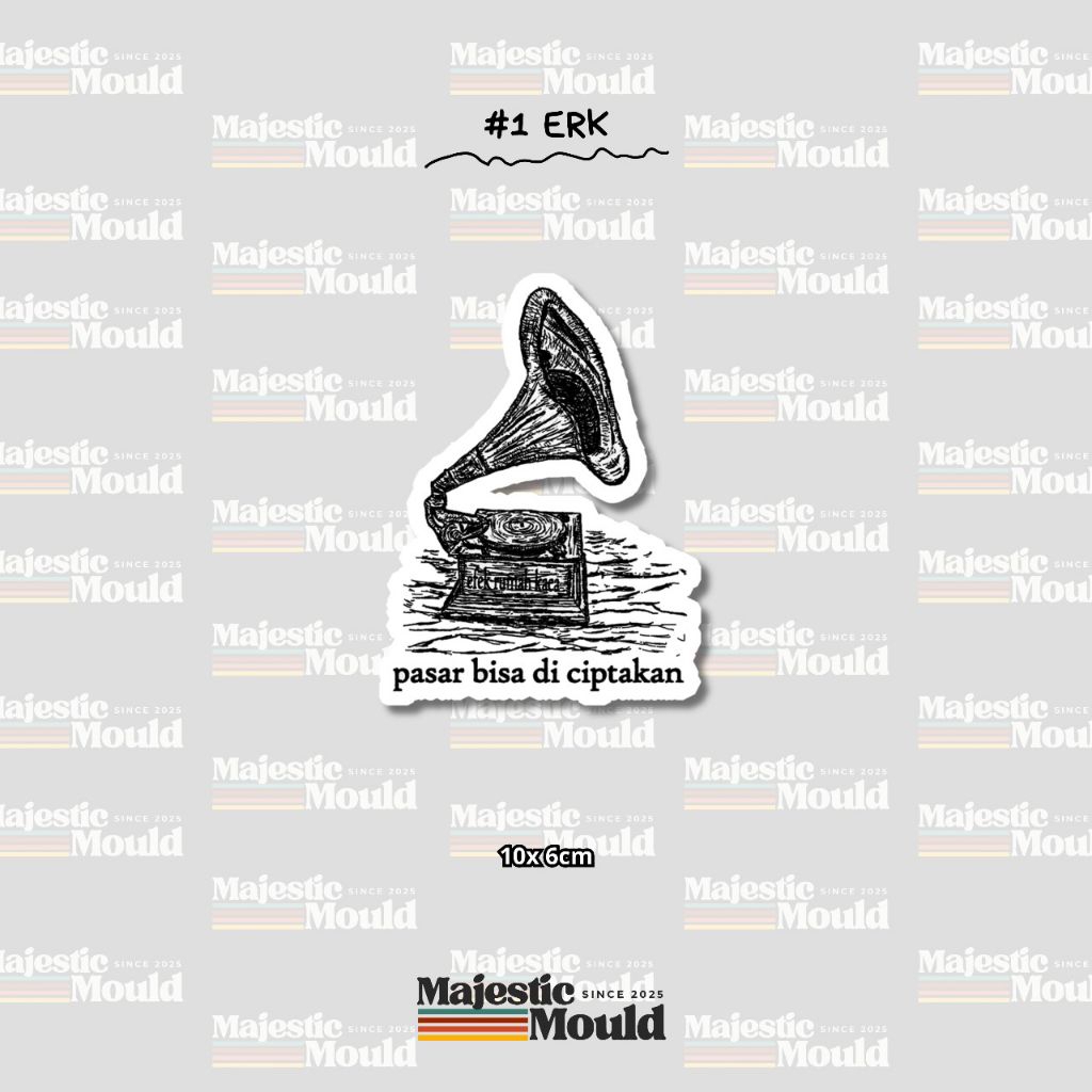 

#Vol1 ERK – Stiker Band Vinyl Glossy | Tahan Air & Luntur (Laptop/Helm/Tumbler/dan media lainnya)