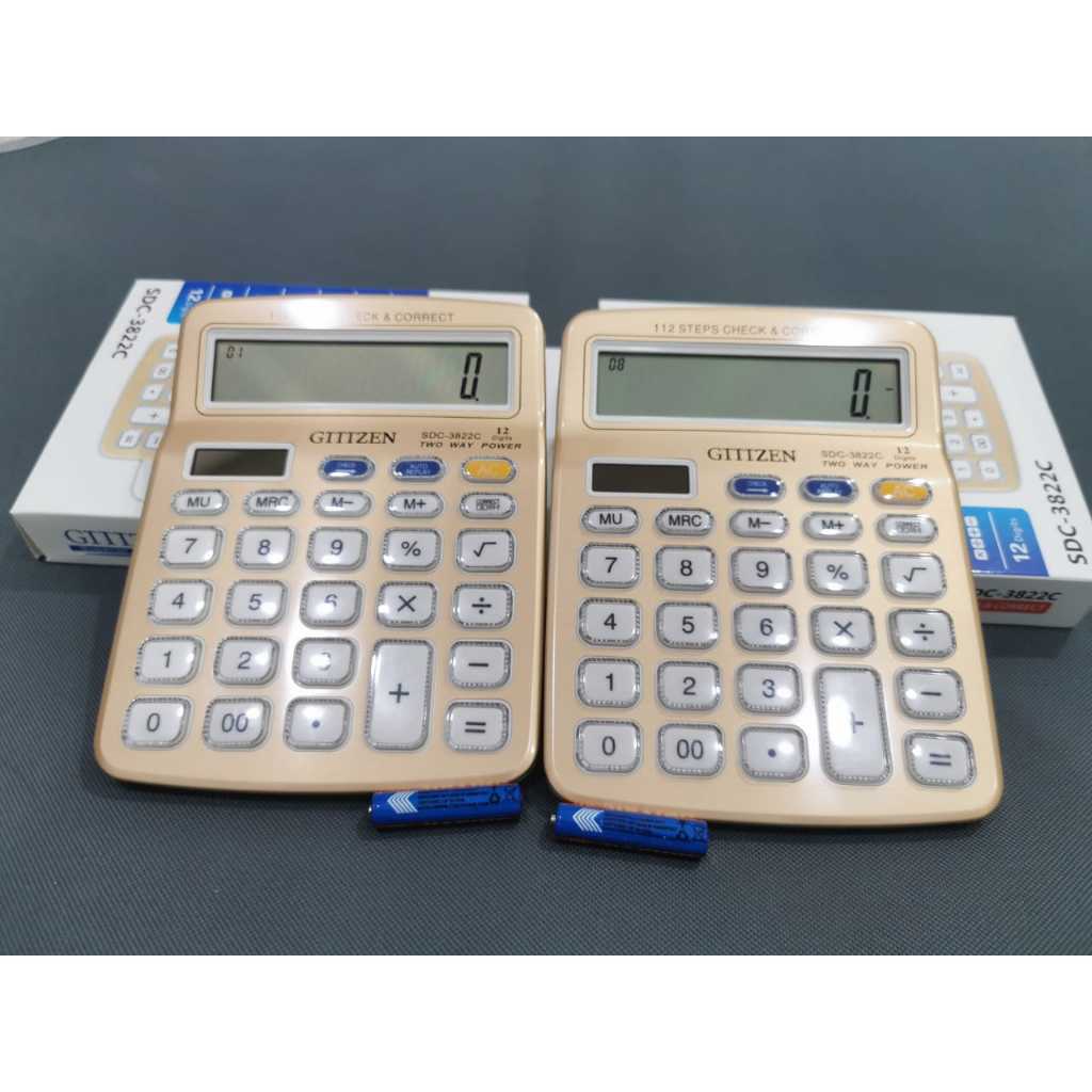 

[1 Pcs] Calculator12 Digit SDC-3822C / Kalkulator 12 Digit SDC-3822C Check&Correct