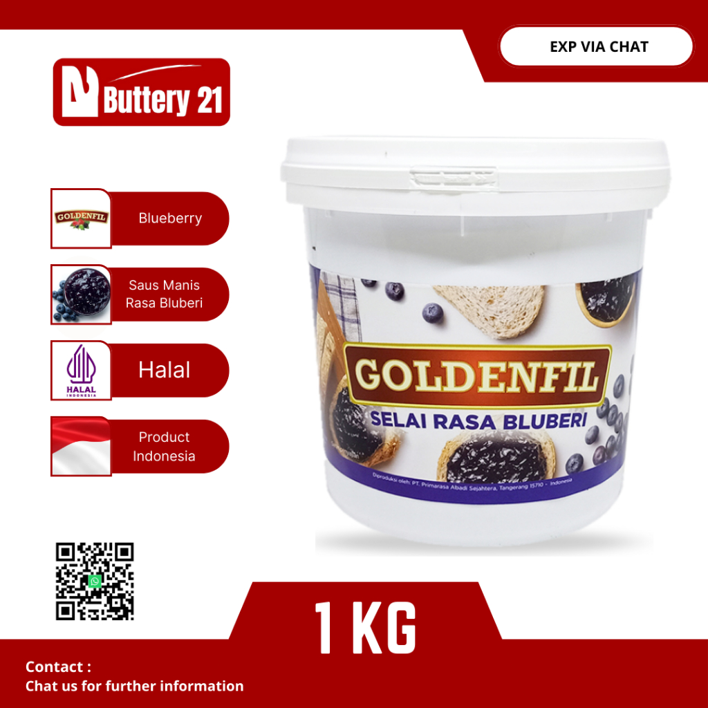 

GOLDENFIL BLUEBERRY JAM 1 KG/SELAI RAS BLUEBRRY/SELAI BLUBERI