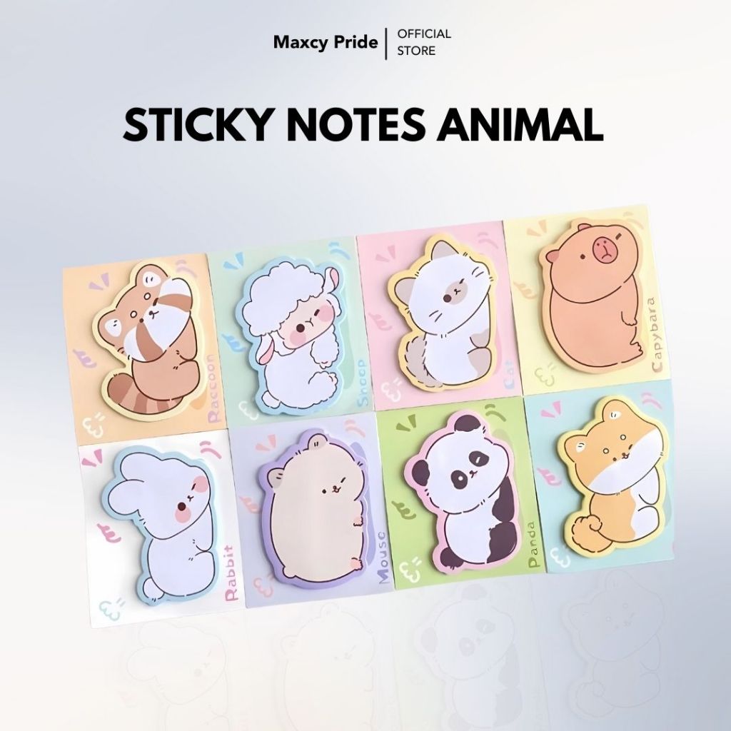 

STICKY NOTES KERTAS ANIMAL / STICKY NOTE MOTIF ANIMAL TEMPEL MEMO KARAKTER HEWAN LUCU 30 LEMBAR