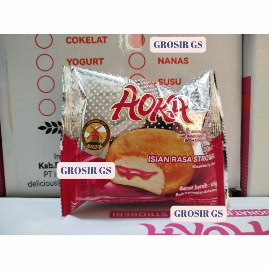 

[GSSNACK] 1 DUS ISI 40 PCS DONAT GORENG AOKA ISIAN COKLAT 65gr ROTI DONAT DONUT