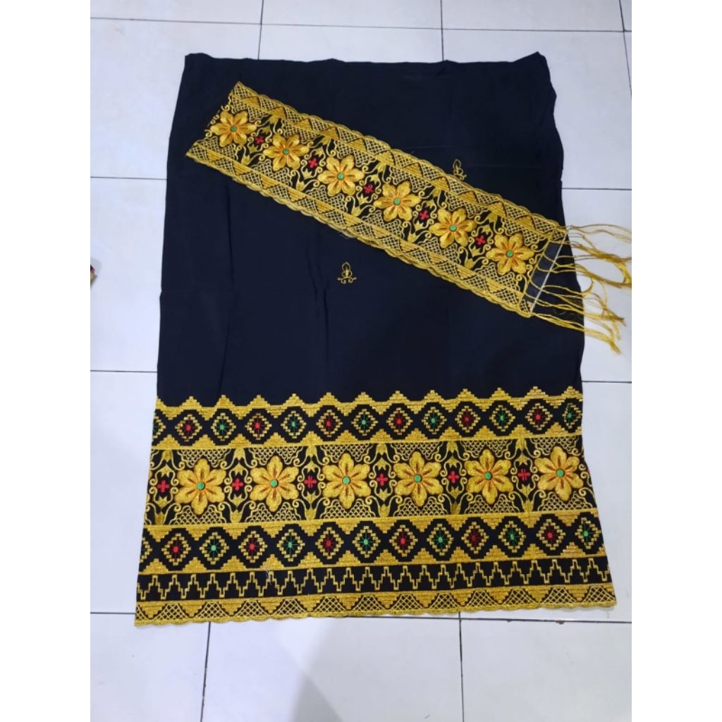 tapis bordir 1tingkat motif melati