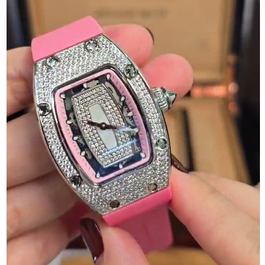 JAM TANGAN WANITA RM07-01 ICE OUT DIAMOND SWISS AUTOMATIC JAM TANGAN WANITA DIAMOND SWISS