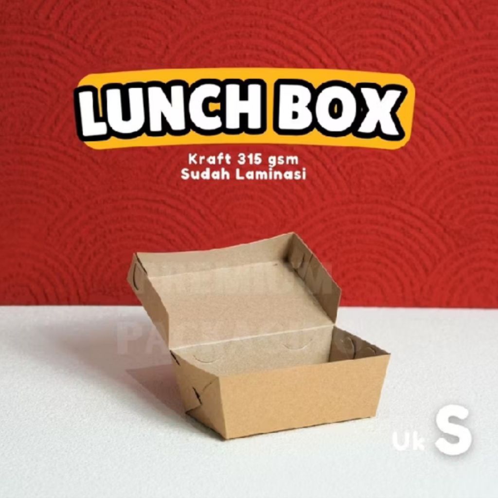 (Termurah di Medan) Paper lunch box ukuran S
