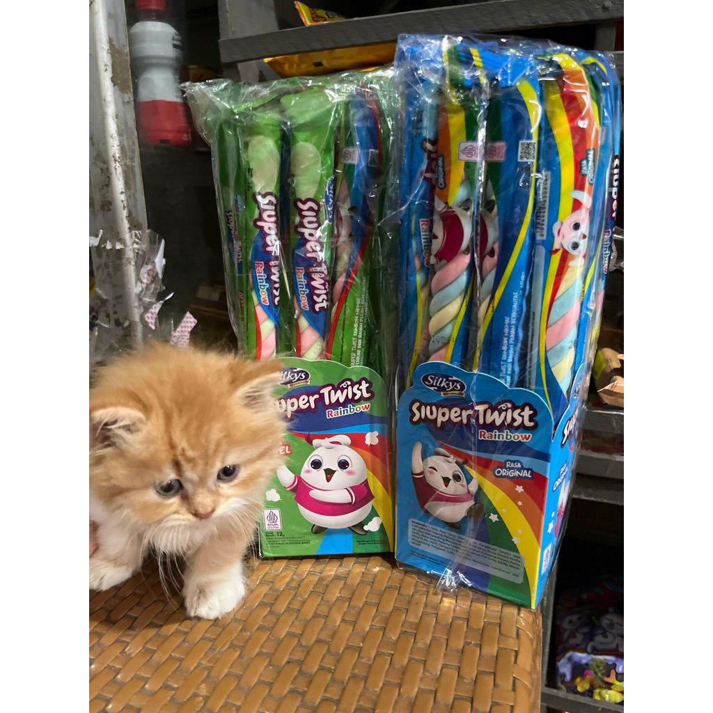 

Silkys Marshmallow Super Twist Rainbow Perpak isi 20 Bungkus