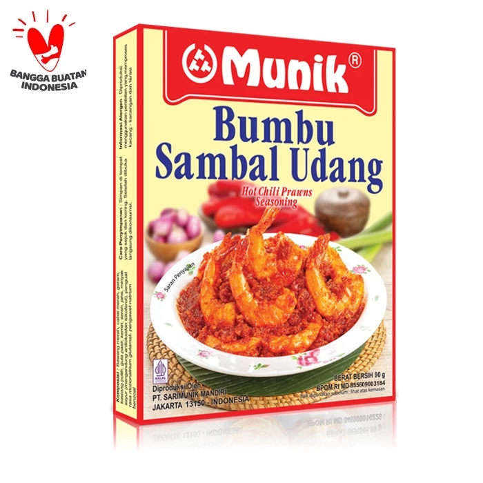 

Ktmstore Bumbu Masak instant Bumbu Munik Sambal Udang 90Gr Pasti Enak Siap Masak Praktis Pedas Gurih