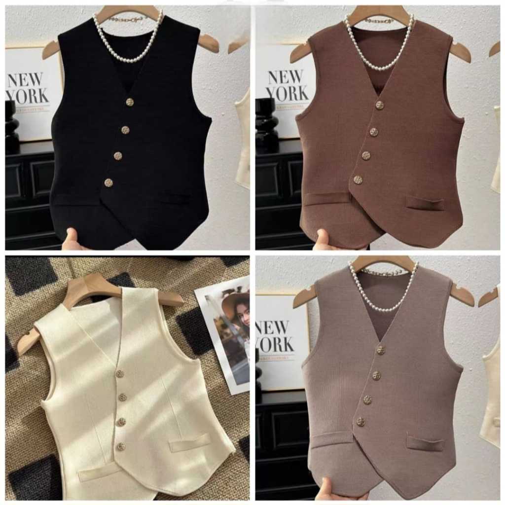 VEST RAJUT IMPORT PREMIUM TOP RAJUT ATASA KNIT RAJUT PREMIUM #HELLO MISCHA