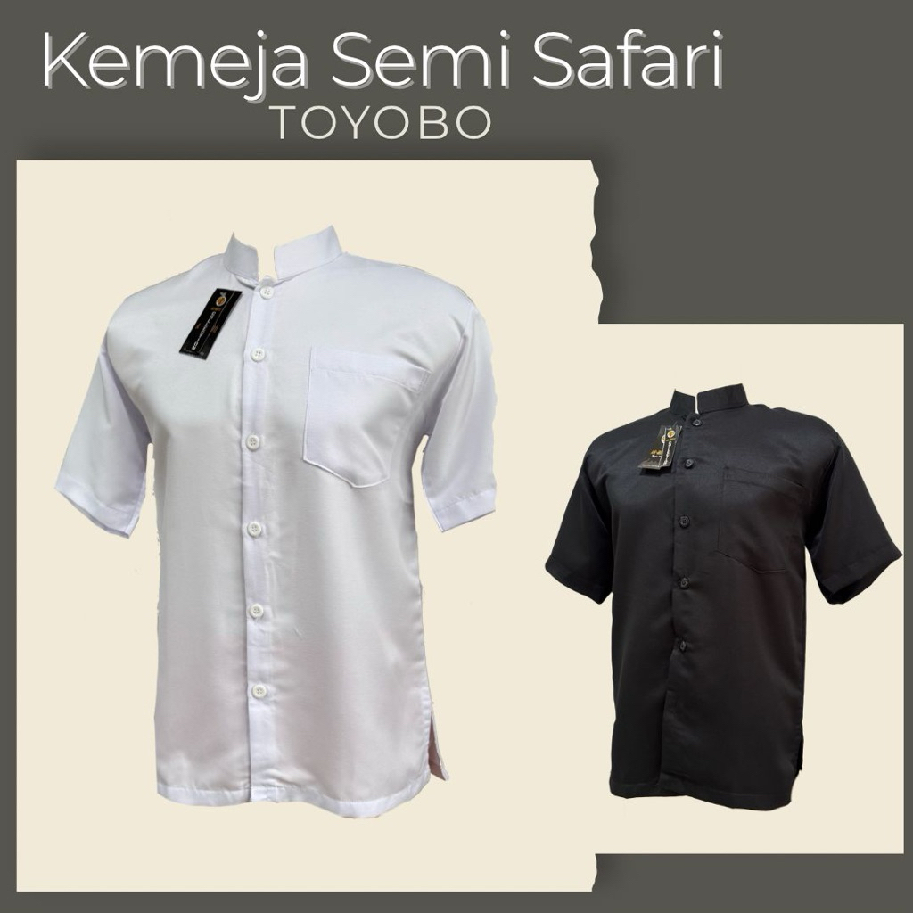 Kemeja Semi Safari Bali/ Baju Koko Lengan Pendek Dewasa