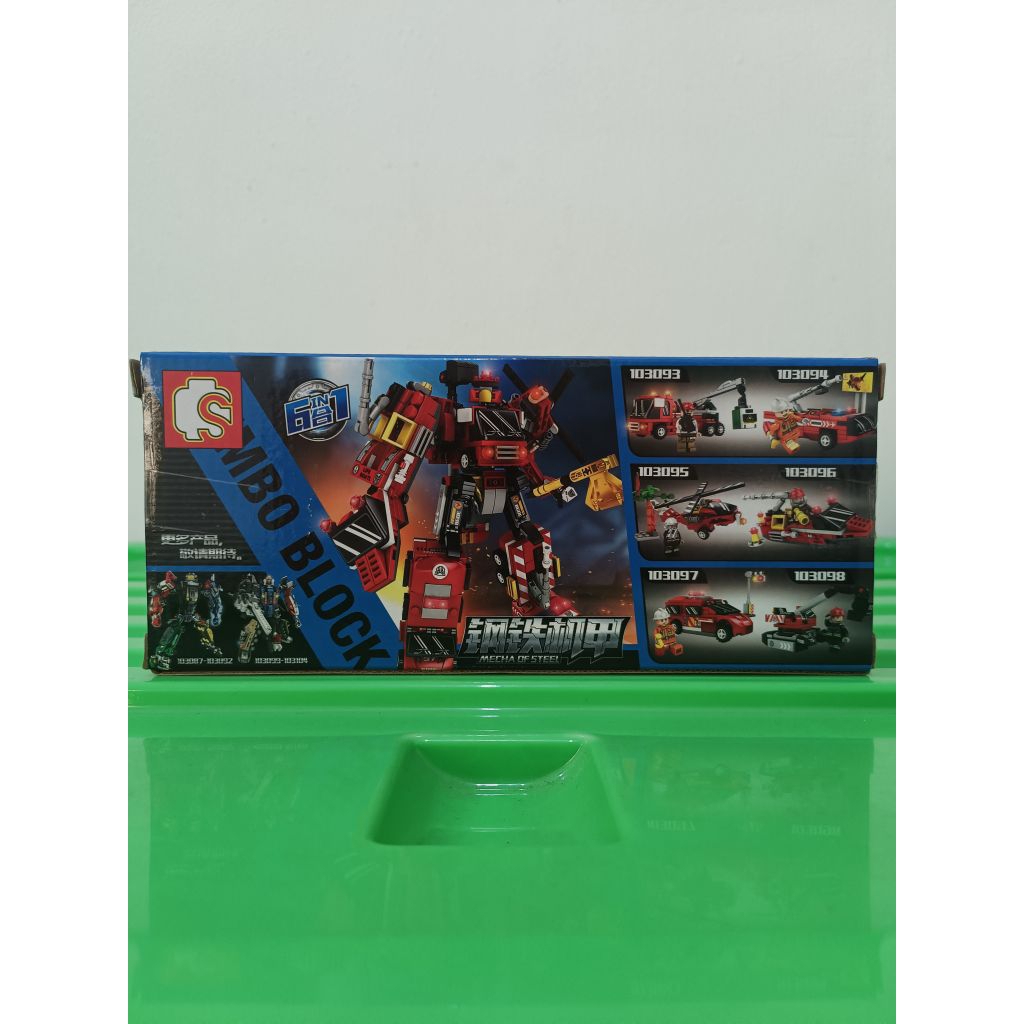 BRICKS SEMBO BLOCK 103093-103098 MECHA OF STEEL