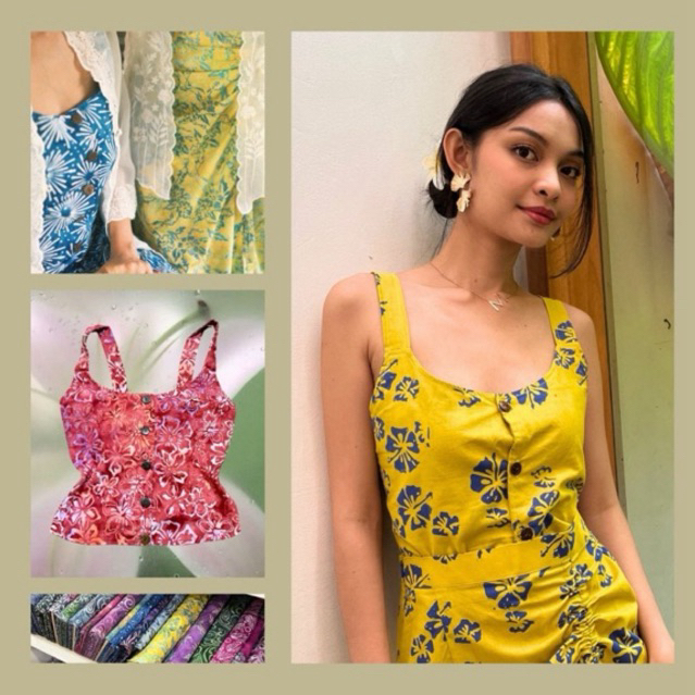 Tulip Top batik | kutang nenek | tank top kamisol batik | senantiasa