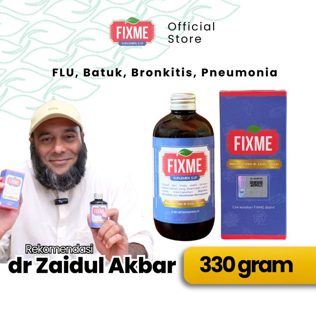 FIXME SUPLEMEN + Rekomendasi dr. Zaidul Akbar Asma Bronkitis + Kemasan 330 gram