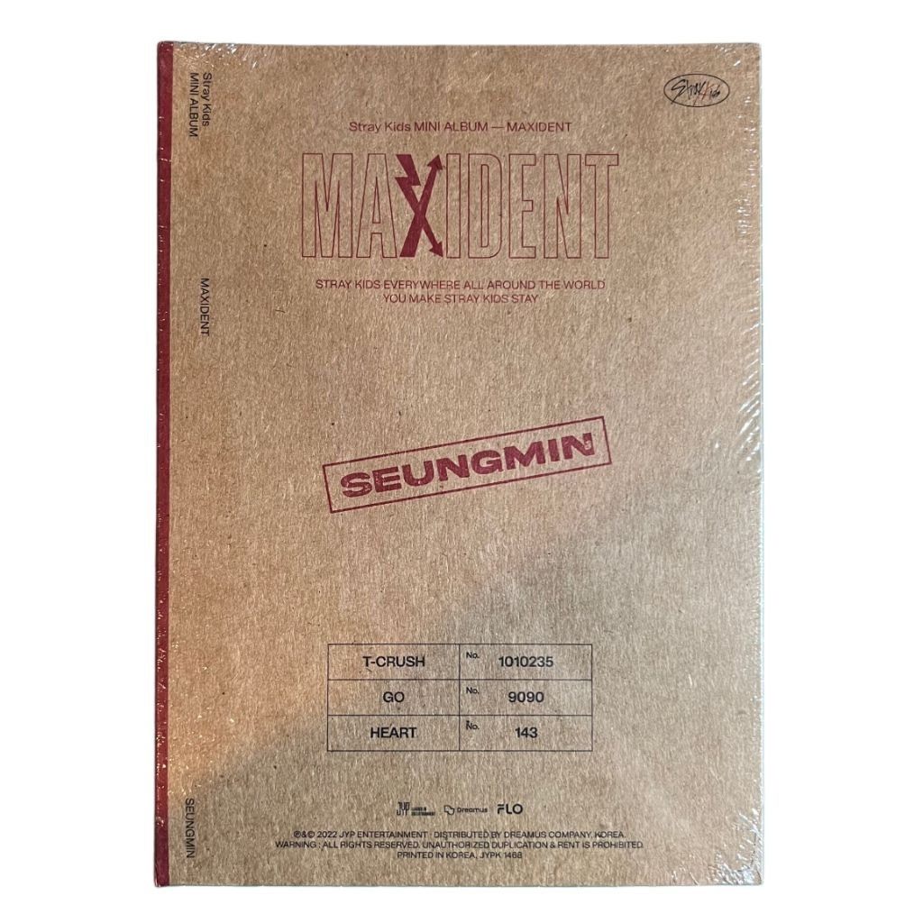 STRAY KIDS SKZ SEUNGMIN VER MAXIDENT PAPER CASE MINI ALBUM KPOP