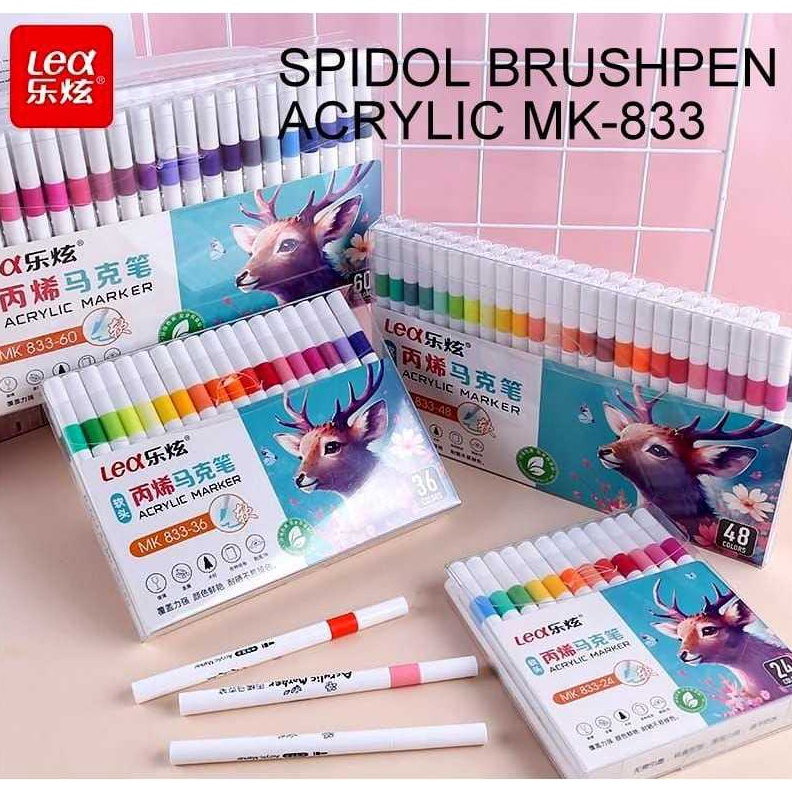 

KODE N13O Acrylic Marker MK 833 48 Colors 36 Colors Spidol Akrilik MK 833 48 Warna 36 Warna