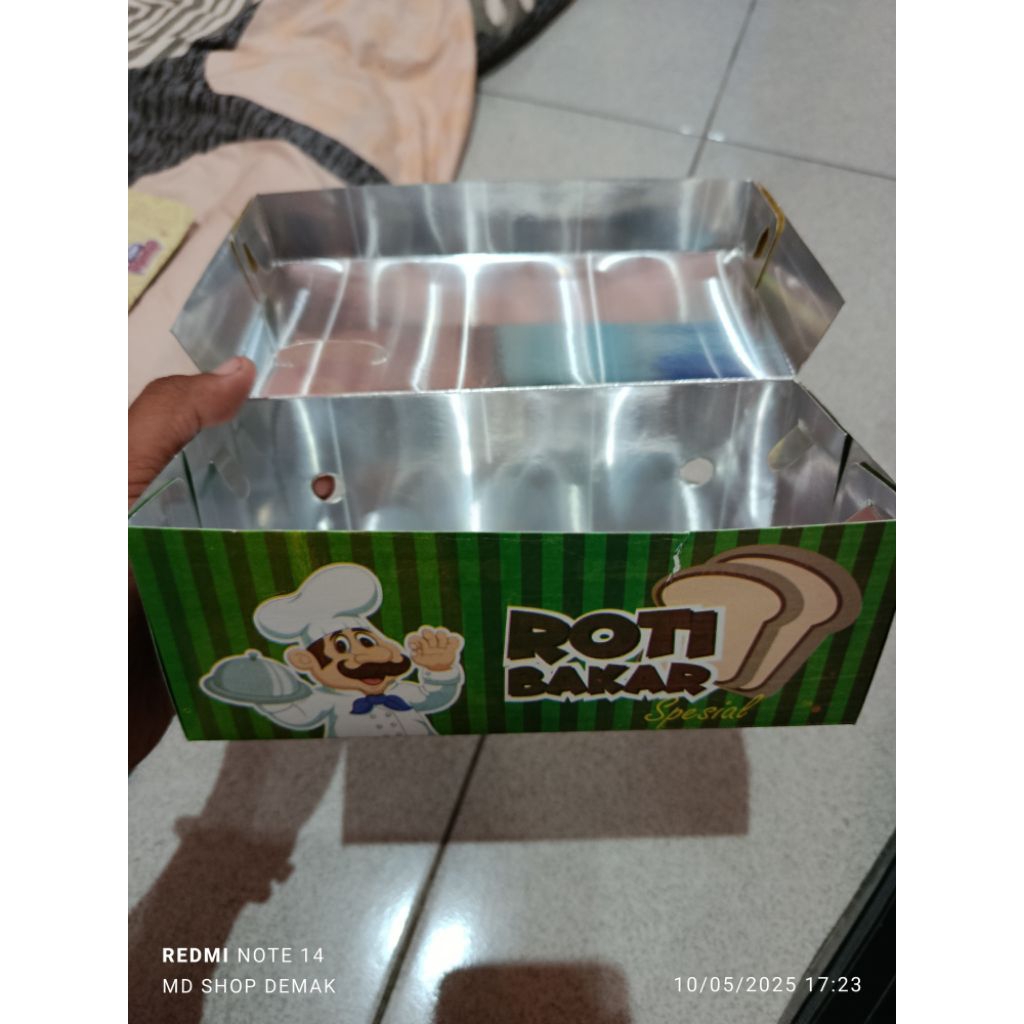 

bungkus roti bakar/kardus roti bakar isi 50 pcs viral full foil dalam
